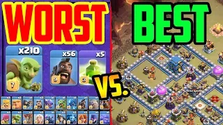 The WORST Armies vs. The BEST Bases in Clash of Clans!