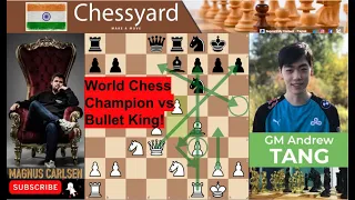 Magnus Carlsen's Average Centipawn Loss in this Bullet game against Andrew Tang is Absolutely CRAZY!