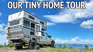 Full Size Truck with Flatbed Camper | Four Wheel Camper Hawk Walk-Through