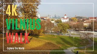 【4K】 Lithuania Vilnius Walk - Uzupis Streets, Užupis with City Sounds