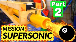 Mission SUPERSONIC 8 BALL Vacuum Cannon (Experiment) Part 2. #World’s Fastest 8 Ball. Don’t try this