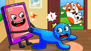 Rainbow Friends 2 -  Rainbow Rescues Blue From lpad! | Hoo Doo's Friends Animation