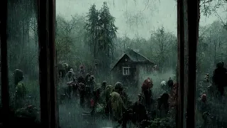 We made it to the safe house in time for a Zombie storm | heavy rain & thunder | zombie ambience