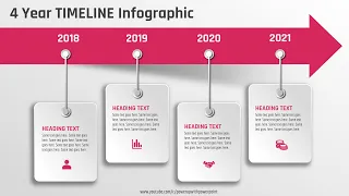 19.[PowerPoint] Create 4 step 3D TIMELINE infographic | Agenda Slide | Free Template