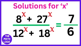 A Interesting Olympiad Exponential Problem | Equation Solving for Possible Solutions for x