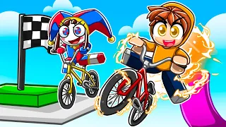 Going 7,251,623 MPH in Roblox Bike Obby with Pomni! (The Amazing Digital Circus)