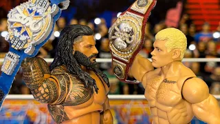 Roman Reigns vs Cody Rhodes - Bloodline Rules Action Figure Match! WSC Championship Unification!