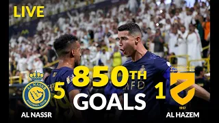 Cristiano Ronaldo Scores 850th Career Goal in Al Nassr Thrashing of Al Hazem || 5-1