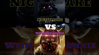 Nightmare VS Withered Bonnie #fnaf #shorts