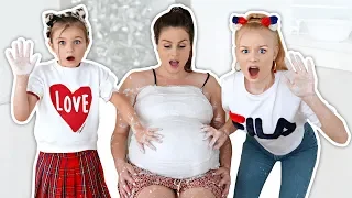 PREGNANT BELLY CAST ON OUR MOM! | Fizz Sisters