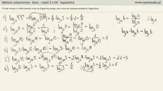 Matura rozszerzona - kurs - logarytmy