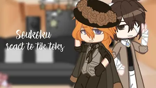 Soukoku react to tik toks | Gacha Club | Bungou Stray Dogs | iDaz