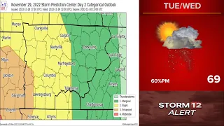 Laronta’s Evening Forecast: Monday, November 28, 2022 #TNWX #KYWX #STORM12ALERT #Storms