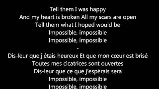 James Arthur - Impossible (Lyrics+traduction FR) #Lisa