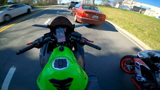 Ninja 650, RS660, and Ducati xDiavel Take on Backroads (Heading towards a Gravity Hill!)