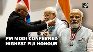 PM Modi conferred the highest Fiji honour by PM Sitiveni Rabuka