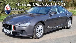 Maserati Ghibli 3.0D V6 ZF Euro 5 Diesel 4 door Automatic Luxury Saloon M157 2014 in Metallic Grey