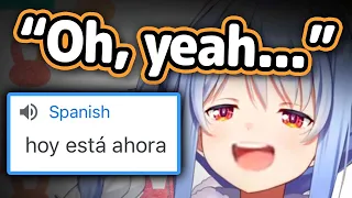 Pekora Tries Speaking Spanish But Ends Up Sounding Cute【Hololive】