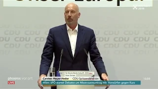 PK CDU: Annegret Kramp-Karrenbauer und Carsten Meyer-Heder u.a. zur Europawahl am 27.05.19