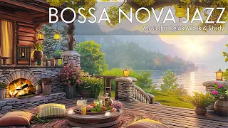 🌥️Sunrise Morning by Coffee Porch Ambience with Smooth Bossa Nova Jazz Music to Relax, Work & Study