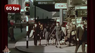 A Day in London c.1945 |  AI Enhanced Color & Sound Film [ 60 fps]