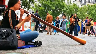 Adele Blanchin charme Paris avec le Didgeridoo Juillet 2020