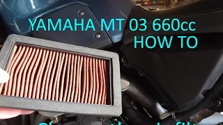 Yamaha mt-03 660cc | How to change the air filter