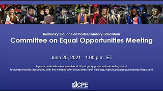 Committee on Equal Opportunities Meeting - June 28, 2021