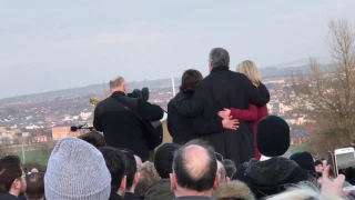 Christy Moore singing 'The Time has Come' at Martin McGuinness funeral.