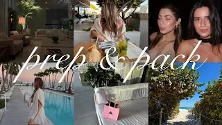 VACATION PREP: pack with me for Miami, glow up, last minute errands + airport vlog ✈️🌴