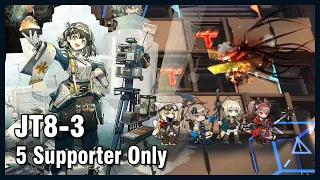 [Arknights] JT8-3. 5 Supporter Only Clear (Magallan, Angelina, Suzuran ,Mayer and Podenco)