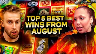 TOP 5 BIG WIN FROM AUGUST 2023 - Slots Stream Gambling Reaction