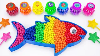 Satisfying Video | How To Make Rainbow Fish Bathtub With Mixing Beads Cutting ASMR