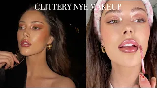 Glittery NYE makeup