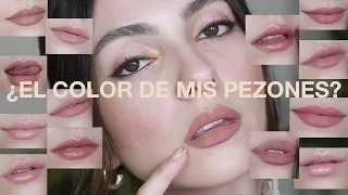 Mis Labiales NUDE favoritos + DEMO de todos los PRECIOS... ECONÓMICO, MEDIO Y LUJO | Anna Sarelly