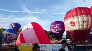 Hot Air Balloons Taking Off At The Bristol International Balloon Fiesta, 13 August 2016