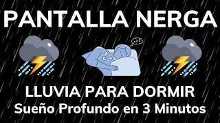 Sonido de Lluvia y truenos Relajante para Dormir 🌧 PANTALLA NEGRA | duerme bien, estudia, relájate