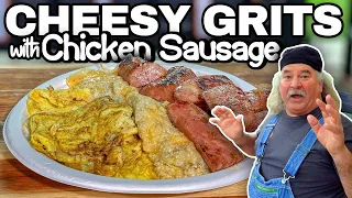 Cheesy Grits & Chicken Sausage with Bruce Mitchell | Blackstone Griddle