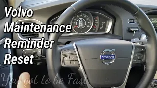 2018 Volvo S60 V60 Maintenance Reminder Reset 2017 2016 xc60 s90 v70