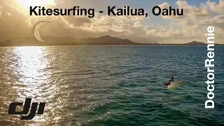 Kitesurfing with Ben Corbett (Hydrofoil) - Kailua Beach, Oahu