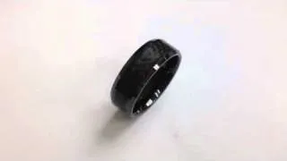 Black Ceramic Carbon Fiber Ring from Tribaljewelry.com