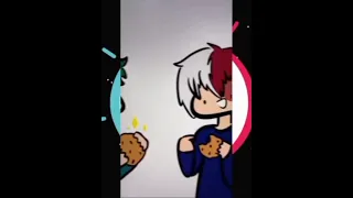 my hero academia funny TikTok video. @madnass._.mha . izuku midoria, shoto todoroki . A cookie time