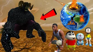 Shinchan and Franklin Going Space For Save Chandrayaan 4 Indian Mission in GTA 5