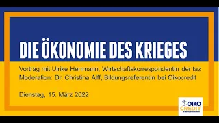 Vortrag: Die Ökonomie des Krieges mit Ulrike Herrmann