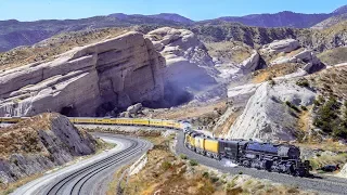 World's Largest Operating Steam Locomotive: Big Boy 4014 Climbing Sullivan's Curve in Cajon Pass