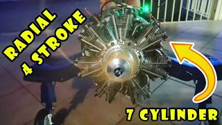 7 CYLINDER RADIAL 4 STROKE ENGINE - Vought F4U Corsair First Start