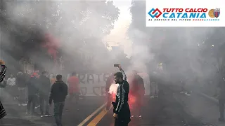 CALCIO CATANIA: corteo tifosi in pieno centro