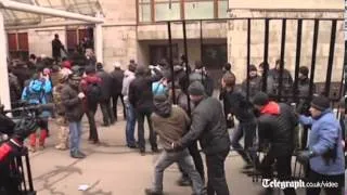 Pro-Russian protesters occupied the regional government building in Donetsk