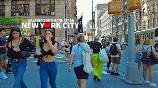 [Full Version] NEW YORK - Manhattan Summer Walk, Broadway, Union Square, SoHo & New York City Hall