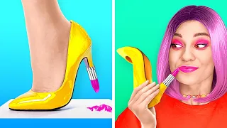 GENIUS WAYS TO SNEAK MAKEUP INTO CLASS || Beauty hacks for girls by 123 GO! LIVE